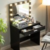 Vanity Desk with Mirror, Adjustable Brightness Makeup Table with 3 Lighting Modes, Drawer, Compact for Small Space, Home, Living Room - 4 of 4