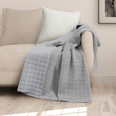 Grey waffle 2025 throw blanket