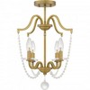 Quoizel Lighting Sunday 4 - Light Semi-Flush Mount in  Aged Brass - 4 of 4