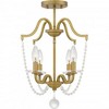 Quoizel Lighting Sunday 4 - Light Semi-Flush Mount in  Aged Brass - image 4 of 4