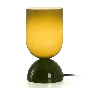 9'' Height Glass Table Lamp for Bedroom, Living Room, Dining Room, Office, Hourglass Shape - 1 of 4