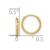 Black Bow Jewelry 9mm Children's Endless Hoop Earrings in 14k Yellow Gold - 4 of 4
