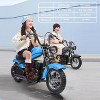 Jojoka Electric Motorcycle for Kids, 24v Dirt Bike Electric with Led Lights, Rear Brake, Leather Seat, Two Speed Max Up to 14MPH - 3 of 4
