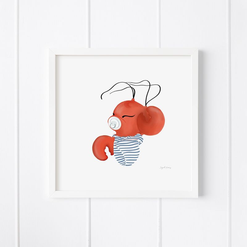 Baby Lobstah Framed Museum Quality 12" x 12" Art Print by Ramus & Co, 1 of 6