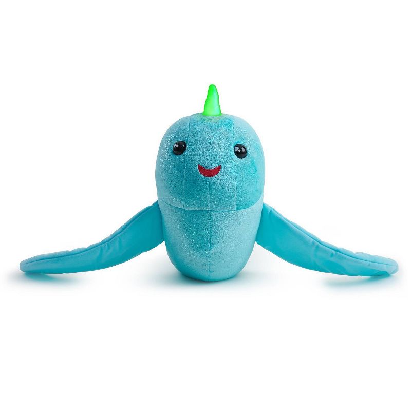 Fingerlings HUGS - Nikki (Blue Glitter) - Interactive Plush Narwhal - By WowWee, 3 of 9
