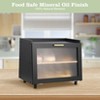 Farmhouse Bread Box - Double Layer Bamboo Storage with Window for Countertop, Holds Bread & Baked Goods - 4 of 4