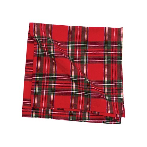 20 inch Polyester Cloth Napkins Checkered Red (Pack of 10)