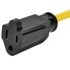 Monoprice Outdoor Extension Cord - 25 Feet - Yellow | NEMA 5-15P to NEMA 5-15R, 14AWG, 15A, SJTW, For Computers, Monitors, Scanners, Printers - 4 of 4