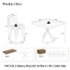 Maliang Square Dining Table Set for 4 Person, with 4 Chairs, Faux Marble Tabletop, Iron Legs, for Dining Room - 3 of 4