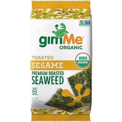  GimMe Organic Roasted Seaweed Snack Sesame .35oz 