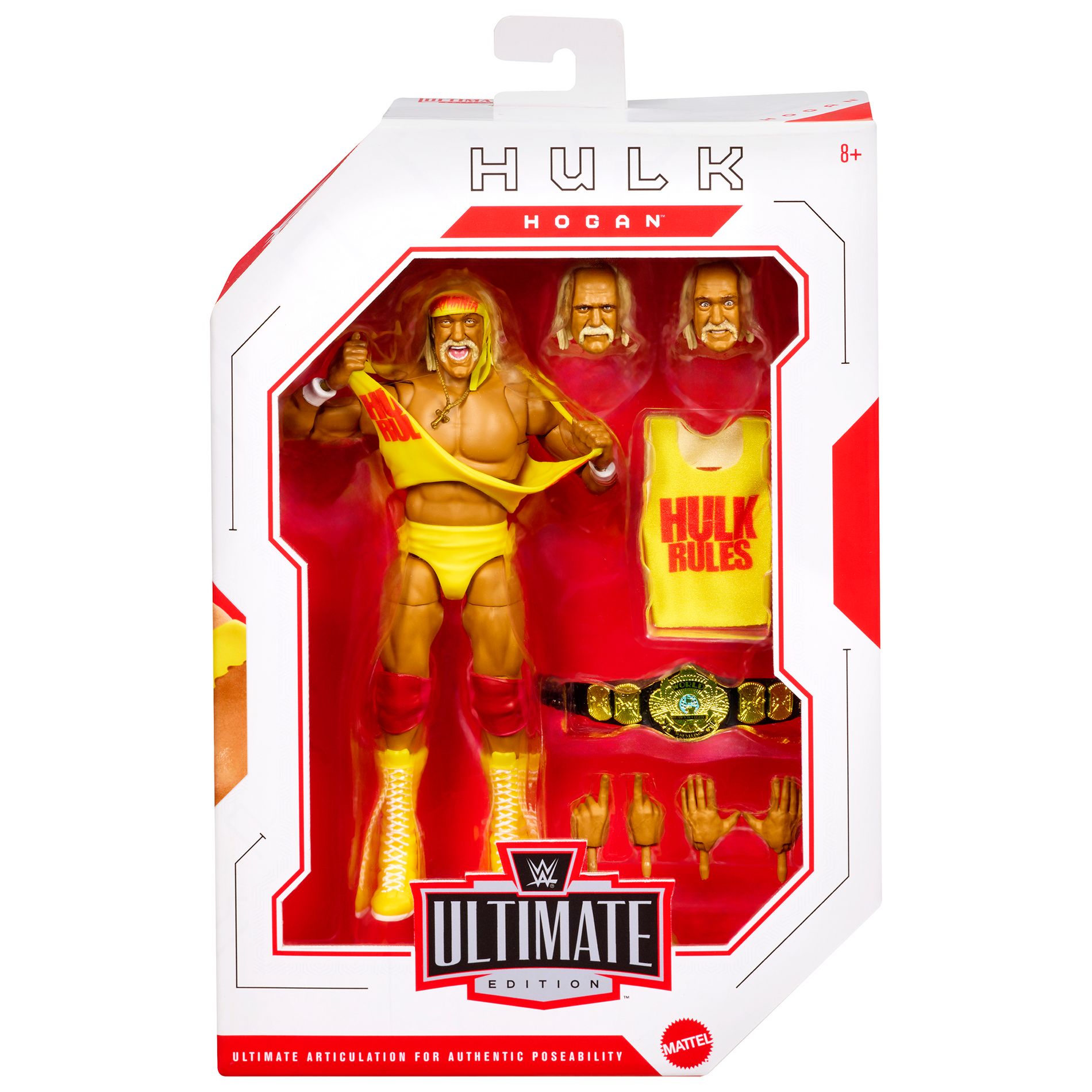 WWE Ultimate Edition 30 Ripping Shirt Hulk Hogan Action Figure