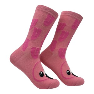 Crazy Dog Women's Flamingo Socks Funny Sarcastic Animal Graphic Novelty Footwear for Ladies - 1 of 4