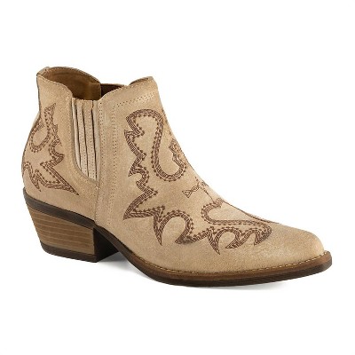 Women's Wo's Western Style Leather Booties - Forastero