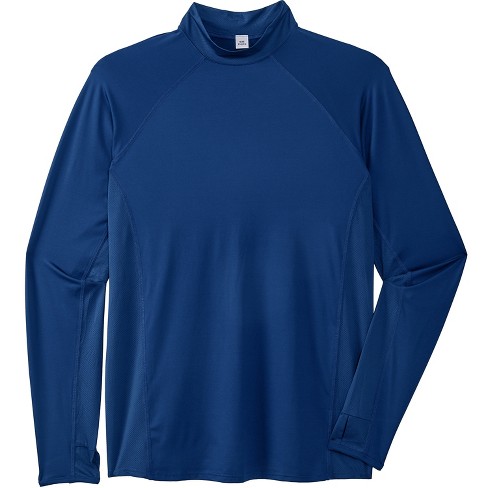 Ks Sport By Kingsize Men's Big & Tall Mock Neck Base Layer Shirt By Ks  Sport™ - Big - 4xl, Midnight Navy Blue : Target