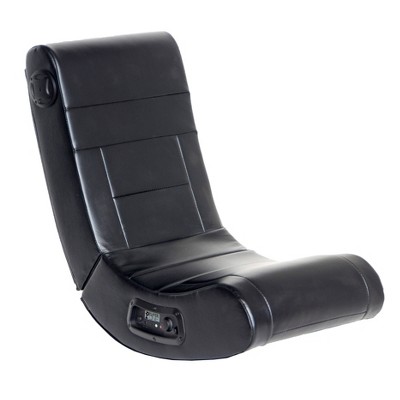 Spade Floor Rocker 2.1 Bluetooth Audio Foldable Rocking Video Gaming Chair Black - X Rocker