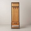 Modular Entryway Storage Cabinet with Hooks - Aged Oak - Hearth & Hand™ with Magnolia: Hall Tree Organizer, Iron Frame, CARB Certified - 3 of 4