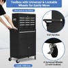 Tool Chest,5-Drawer Metal Rolling Tool Chest with Wheels & Sliding Drawers & Detachable Top & Handles, Removable Cabinet Tool Box for Garage Workshop - 2 of 4
