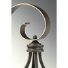 Progress Lighting, Cadence, 3-Light Post Lantern, Oil Rubbed Bronze, Clear Water Glass Panels, Mediterranean Style - 3 of 3