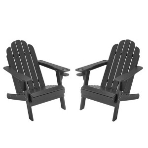 CASAINC Adirondack Chair with Cup Holder and Umbrella Hole, Set of 2 - 1 of 1