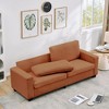 83" Modern Sofa, Corduroy 3 Seater Deep Seat Couch with Wide Armrest, Removable Washable Cushion Cover, Comfy Sofa for Living Room - 3 of 4