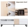 Modern TV Stand with Cabinets Drawers & Open Shelves,70'' Wooden Entertainment Center for TVs Up to 80”,TV Console Table with Drop Down Door - 4 of 4