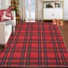 Christmas Area Rug,Plaid Rug Xmas Decor Tartan Non Slip Living Room Soft Large Area Rug for Bedroom,Nursery Office - 3 of 4