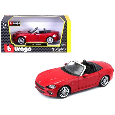 Fiat 124 Spider Coupe Red 1/24 Diecast Model Car by Bburago