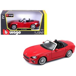 Fiat 124 Spider Coupe Red 1/24 Diecast Model Car by Bburago - 1 of 3
