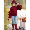 Girls Burgundy Bliss Tiered Sleeve Cable Knit Sweater - Mia Belle Girls - image 3 of 4