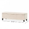 CAVINAS Square Velvet Storage Ottoman Bench with Hidden Support Hinges,Upholstered Storage Ottoman,Storage Benches for Living Room,Bedroom - 3 of 4