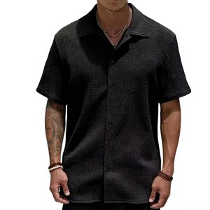 princess polly baby blue dress Men's Black Short Sleeve Shirts