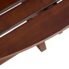 Gulches Outdoor 8 Person Picnic Table 8 person Round Picnic Table with 4 Built-in Benches - 4 of 4
