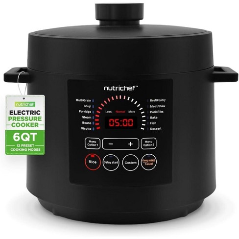 Nutrichef 6qt Electric Pressure Cooker - Multi-function Digital ...