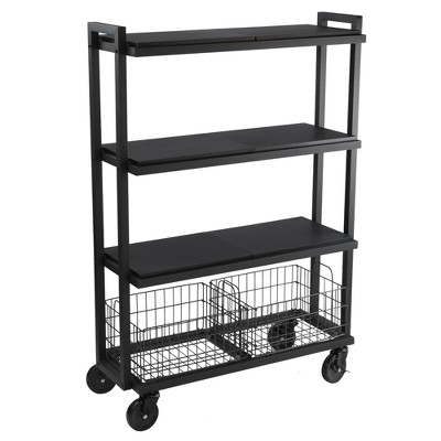 Photo 1 of Cart System with wheels 4 Tier Black - Atlantic