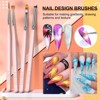 SAVILAND 18pc Nude Brush Kit - Salon Pro Gel & Art Tool Set for Nail Design Mastery. - 2 of 4