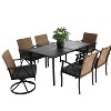 ELJGET Outdoor Patio Dining Set for 4, 5 Piece Patio Table Chairs Set with 4 Swivel Chairs & 1 Metal Table for Deck Lawn & Garden - 2 of 4