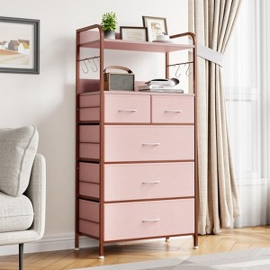 5 Dresser Drawers for Bedroom with Shelves, Dressers & Chest of Drawer for Hallway - 1 of 4