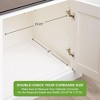 Hold N' Storage Bamboo Wooden Pull out Cabinet Organizer - 21"D Cabinet Opening Required. - Bamboo Tray and Heavy gauge metal rails. - 4 of 4