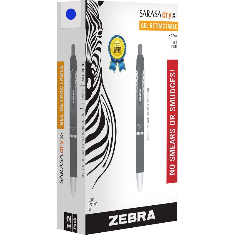 Zebra Pen Rapid Dry Ink Wide-Barrel 12/DZ Blue 45620, 1 of 3