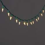 100ct LED Super Bright Mini Christmas String Lights Warm White with Green Wire - Wondershop™