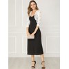 INSPIRE CHIC Women's Elegant 3/4 Sleeve Sheer Floral Lace Open Front Crop Shrug - 3 of 4