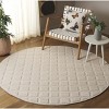 Genre GRE501 Hand Tufted Indoor Area Rug - Beige - 6' Round - Safavieh - 2 of 4