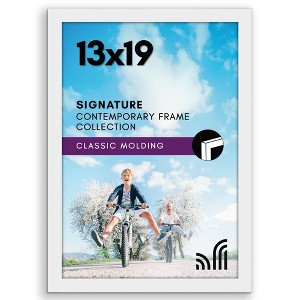 Americanflat 13x19 Picture Frame in White - Composite Wood with Shatter Resistant Glass - Wall Mounted Horizontal and Vertical Formats - 1 of 4