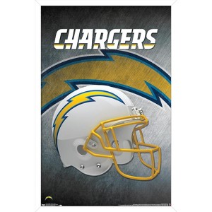 Trends International NFL Los Angeles Chargers - Helmet 19 Framed Wall Poster Prints - 1 of 4