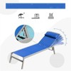 DSVIMOY 3 Pieces Patio Chaise Lounge, Adjustable Backrest Pool Lounge Chairs with Table, Blue, 64.12"*61.26"*38.35" - 4 of 4