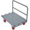 Cesicia 36 x 24" Steel Panel Truck, Lumber Cart, Platform Truck with 6" Swivel Brake Casters, 1Front and 2 Side Handrails, capacity 2000 lbs - 2 of 4