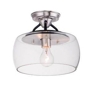 Maxim Lighting Goblet 1 - Light Semi-Flush Mount in  Black/Satin Nickel - 1 of 1