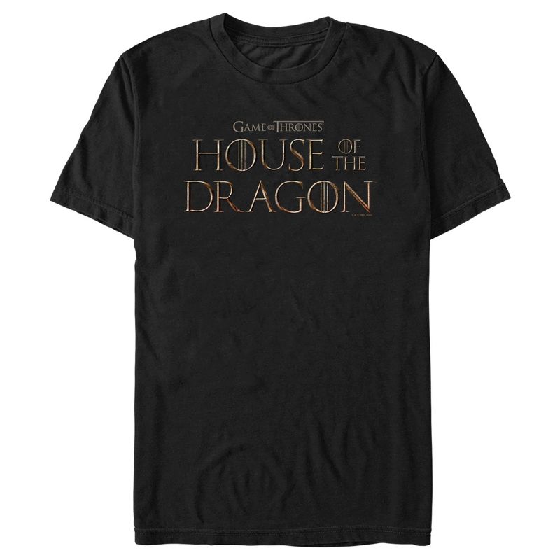 Men's Game of Thrones: House of the Dragon Bronze Series Logo T-Shirt, 1 of 6