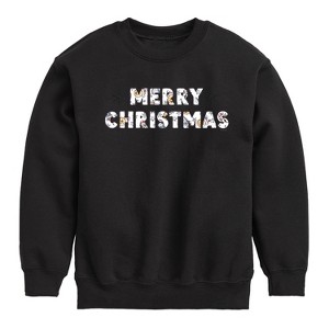 Boys' - Winnie the Pooh - Merry Christmas Graphic Long Sleeve Fleece Sweatshirt - 1 of 4