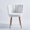 Maliang 2pcs Modern Dining Chair With Iron Tube Wood Color Legs - 2 of 4